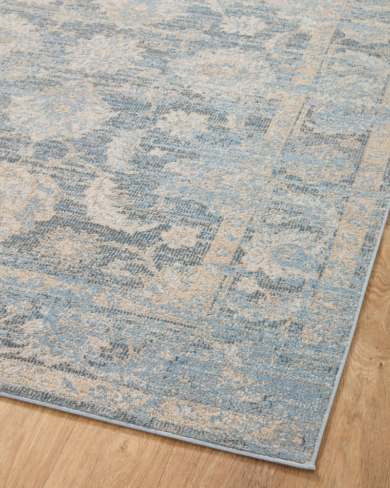 Loloi Odette Traditional in Sky and Beige 2' 7" x 16' Runner Rug (ODT-03)