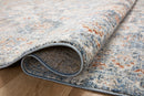 Loloi Odette Traditional in Sky and Rust 7'10" x 7'10" Round Area Rug (ODT-07)