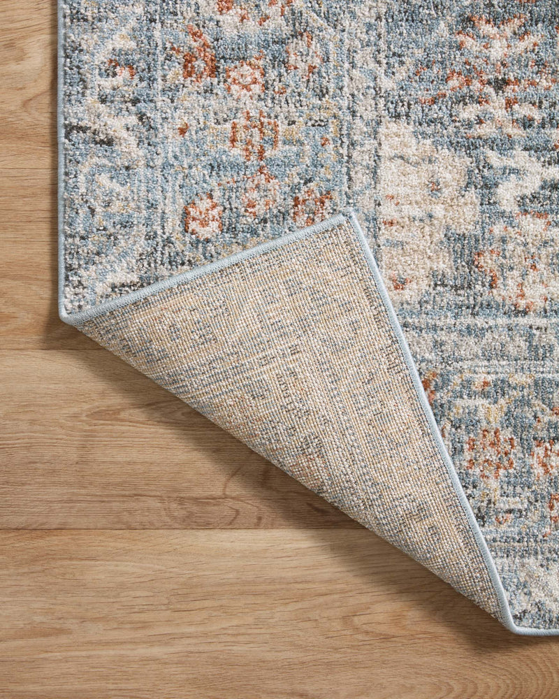 Loloi Odette Traditional in Sky and Rust 5' 3" x 7' 9" Area Rug (ODT-07)