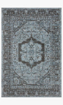 Loloi Odette Traditional in Sky and Charcoal 2' 7" x 12' Runner Rug (ODT-08)