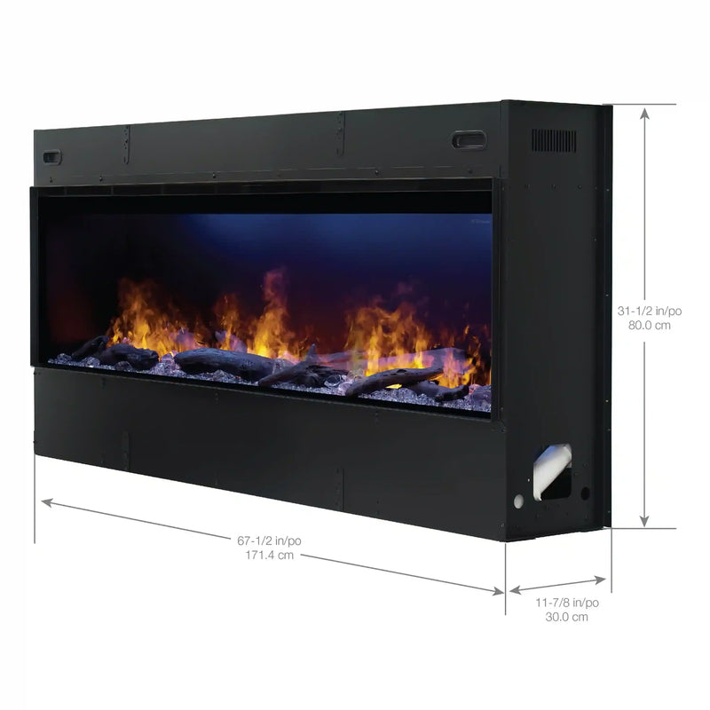 Dimplex Optimyst Linear 66-Inch Water Vapor Fireplace with with Acrylic Ice and Driftwood Media (OLF66-AM)