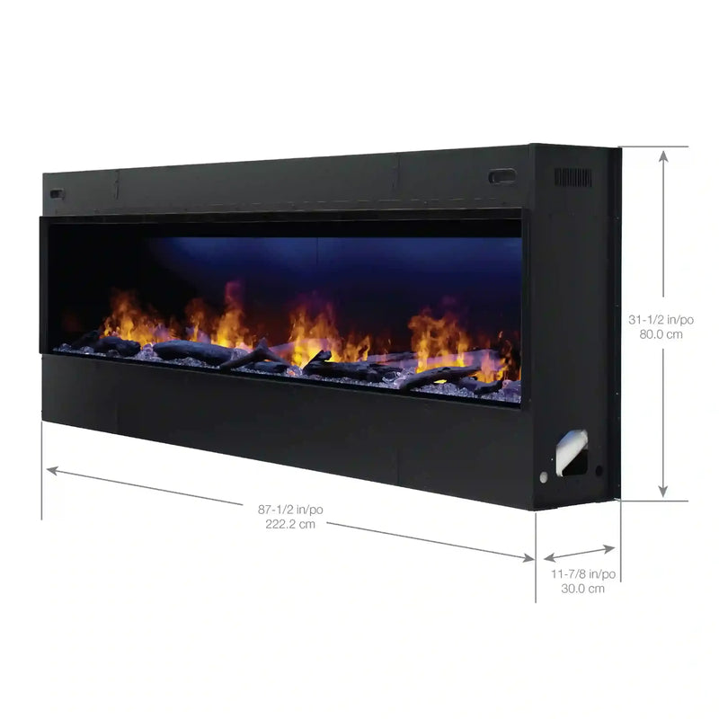 Dimplex Optimyst Linear 86-Inch Water Vapor Fireplace with with Acrylic Ice and Driftwood Media (OLF86-AM)