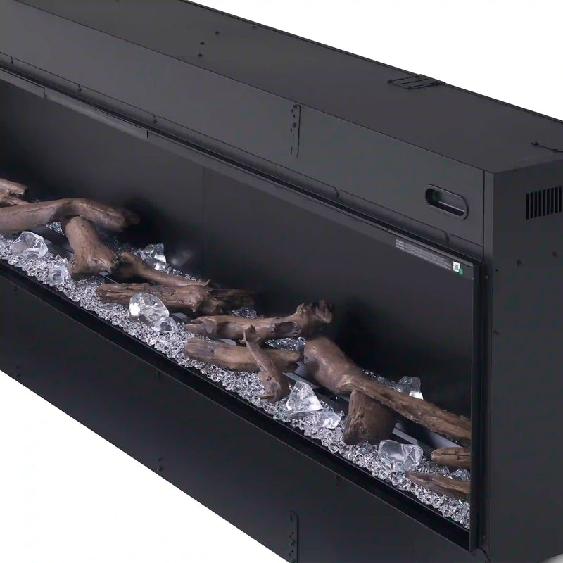 Dimplex Optimyst Linear 86-Inch Water Vapor Fireplace with with Acrylic Ice and Driftwood Media (OLF86-AM)