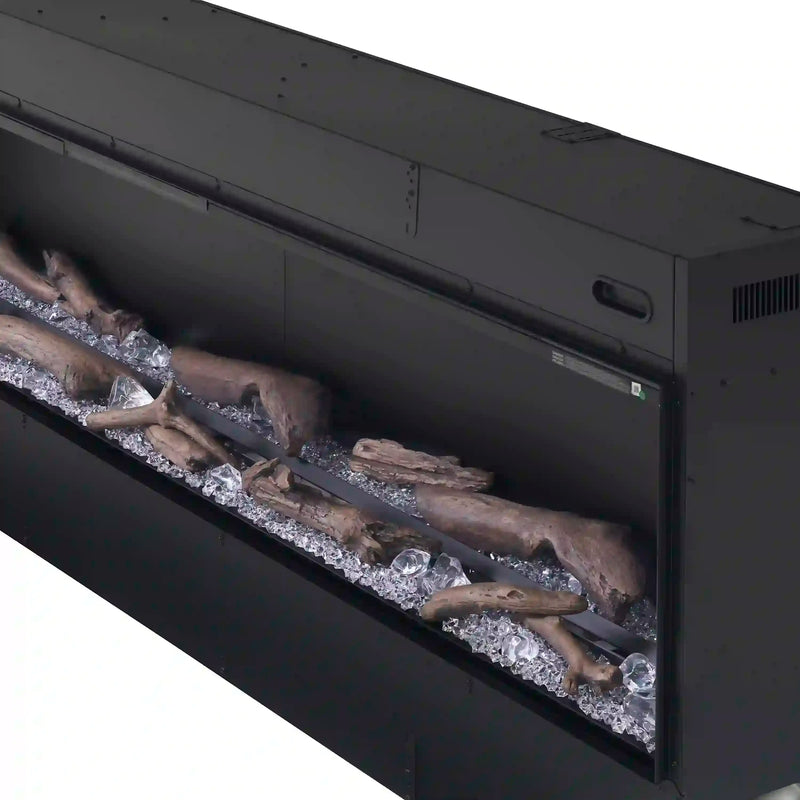 Dimplex Optimyst Linear 86-Inch Water Vapor Fireplace with with Acrylic Ice and Driftwood Media (OLF86-AM)