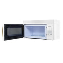 Forno Scalo 30-Inch Over the Range Microwave in White with Antique Brass Handle – 1.6 cu.ft, 300 CFM Vent, Touch Control, LED Light (FOTR3007-30WHT)