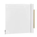 Forno Fornace 30-Inch Over-the-Range Convection Microwave in White with Antique Brass Handle – 1.5 cu.ft, 300 CFM Vent, Touch Control, LED Light (FOTR3038-30WHT)