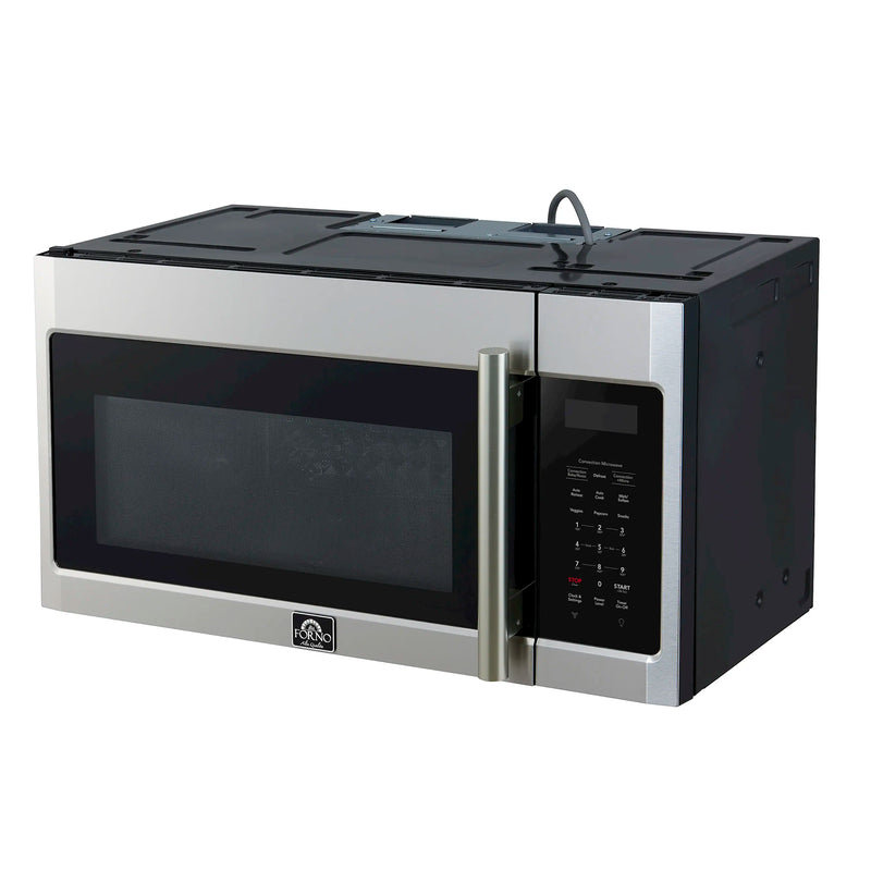 Forno Fornace 30-Inch Over-the-Range Convection Microwave in Stainless Steel – 1.5 cu.ft, 300 CFM Vent, Touch Control, LED Light (FOTR3038-30)
