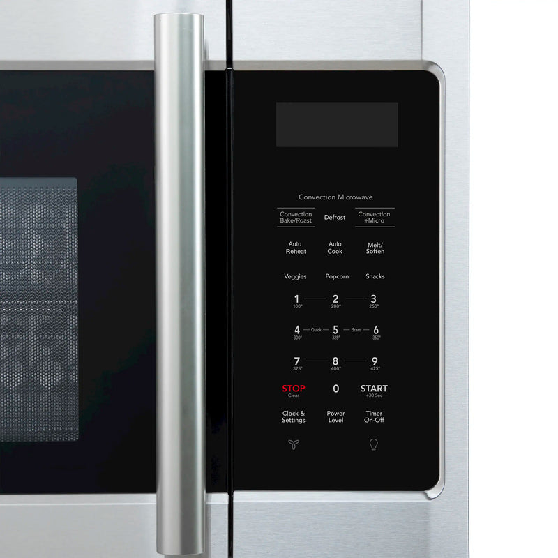 Forno Fornace 30-Inch Over-the-Range Convection Microwave in Stainless Steel – 1.5 cu.ft, 300 CFM Vent, Touch Control, LED Light (FOTR3038-30)