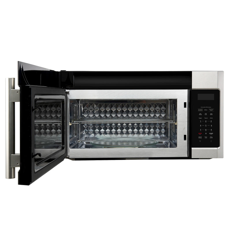 Forno Fornace 30-Inch Over-the-Range Convection Microwave in Stainless Steel – 1.5 cu.ft, 300 CFM Vent, Touch Control, LED Light (FOTR3038-30)