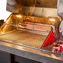 Forno Rimini Outdoor Kitchen 30-Inch BBQ 62,600 BTU, 3 Burners with Sear & Rotisserie, 2.4 cu.ft. Beverage Center, Stainless Steel Sink, Black Cabinets & Gray Sintered Stone Countertop (FODKT2544BLK)