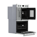 Forno 3-Piece Appliance Package - 36-Inch Spezia Gas Rangetop, French Door Double Wall Oven & Microwave Oven in Stainless Steel
