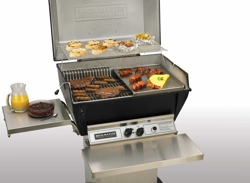 Broilmaster 27-Inch Super Premium Series Built-In Liquid Propane Grill with 2 Burners, 442 sq. in. Surface Size, Warming Rack in Black (P3SX)
