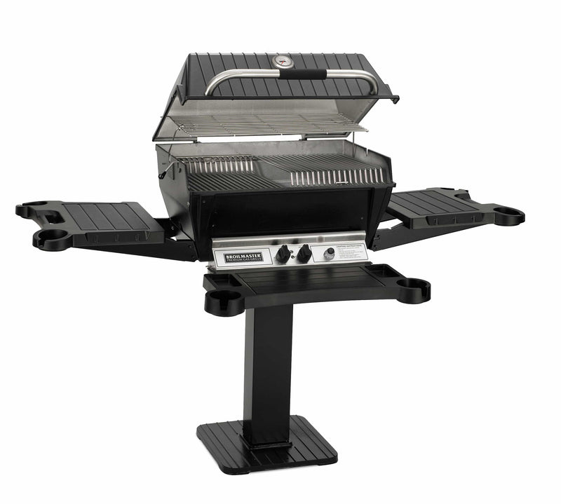 Broilmaster 27-Inch Premium Series Built-In Natural Gas Grill with 2 Standard Burners, 442 sq. inch Grilling Surface Size in Black (P3XN)