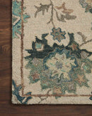 Loloi Padma Transitional Ivory and Blue 3' x 3' Round Accent Rug