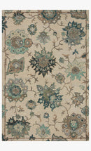Loloi Padma Transitional Ivory and Blue 5' x 5' Round Accent Rug