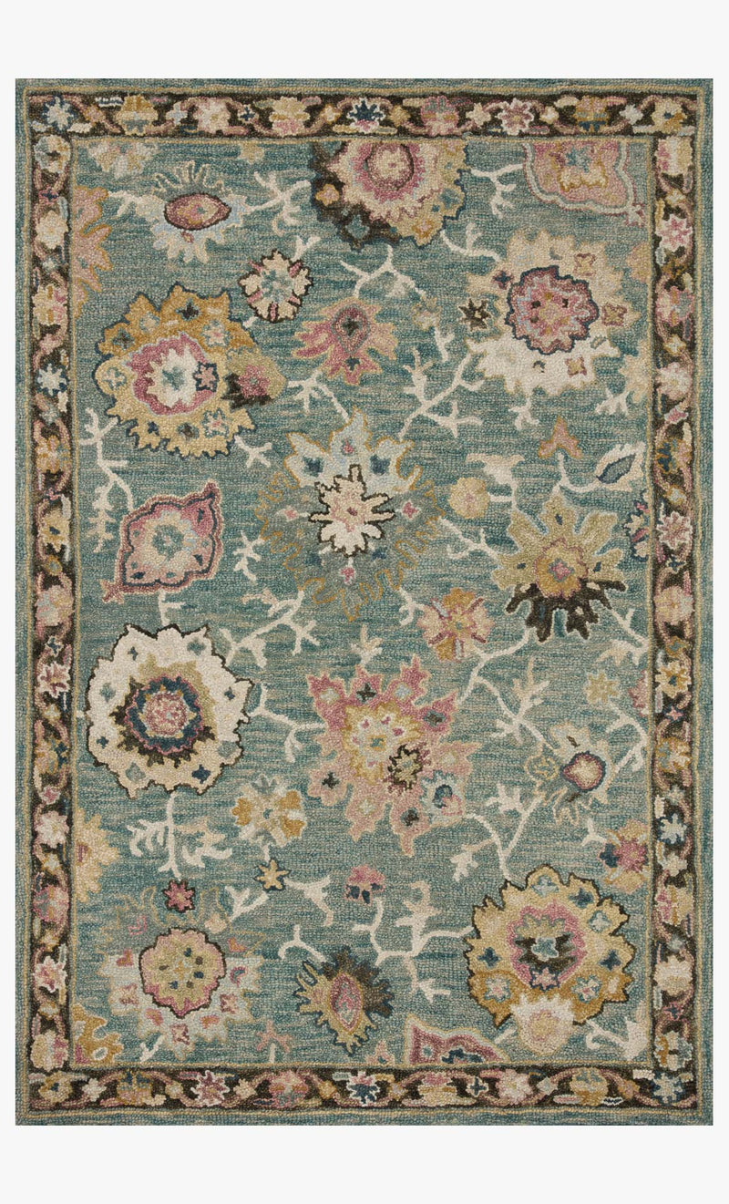 Loloi Padma Transitional Teal 2' x 5' Accent Rug