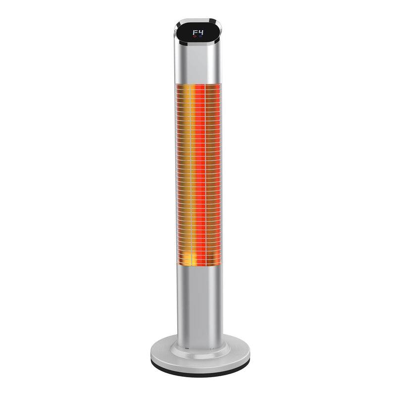 Parrot Uncle 1500-Watt Electric Patio Heater Infrared Outdoor/Indoor Use with Remote Control, 24 Hour Timer