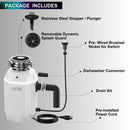 Forno Acqua BrightDiamond Moonstone 3/4HP Super Quiet Garbage Disposal Corded with Motion Sensor Cabinet Light & Pre-Wired Air Switch (WDD075TA2MS)