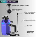 Forno Acqua BrightDiamond Amethyst 3/4HP Super Quiet Garbage Disposal Corded with Motion Sensor Cabinet Light & Pre-Wired Air Switch (WDD075TA1AM)