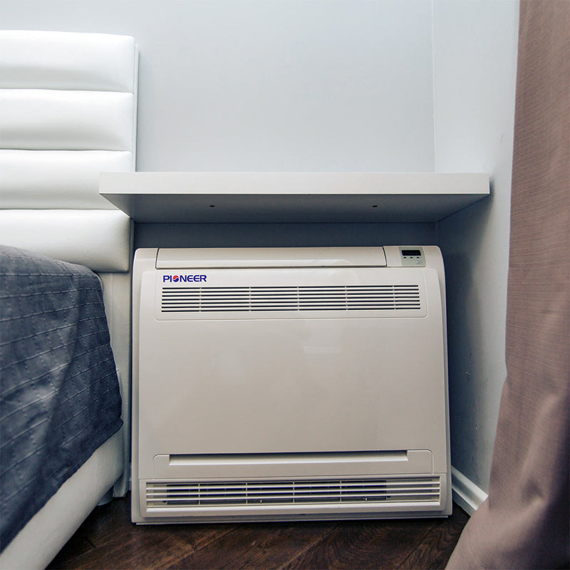 Pioneer 12,000 BTU, 22.7 SEER2, Floor Console Mini-Split Inverter++ Energy-Star Air Conditioner & Heat Pump System Full Set, 230V (FYB012GMFILCAD)