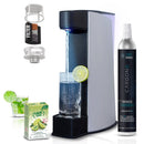 Carbon8 Kit - One Touch Sparkling Water Maker + Filter & Lemon8 + Co2 Cylinder - Silver