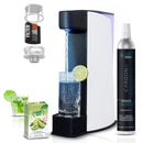 Carbon8 Kit - One Touch Sparkling Water Maker + Filter & Lemon8 + Co2 Cylinder - White