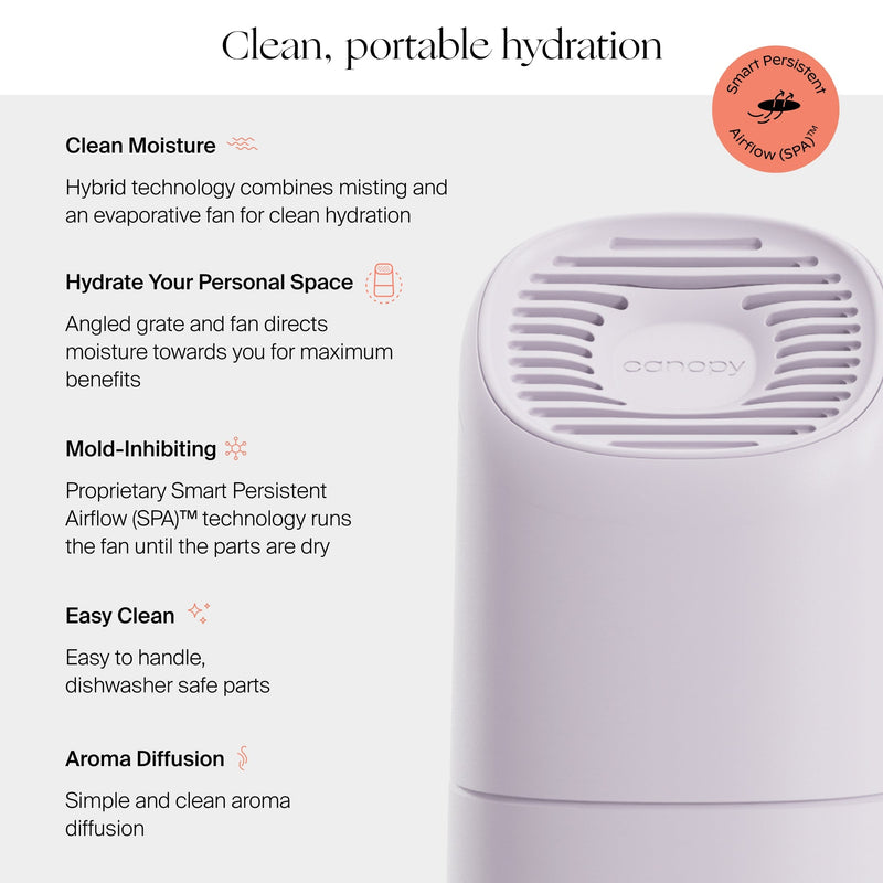 Canopy Portable Humidifier USB-Powered Aroma Diffuser