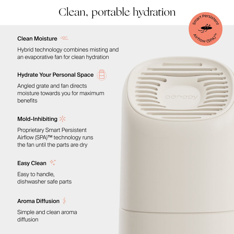 Canopy Portable Humidifier USB-Powered Aroma Diffuser