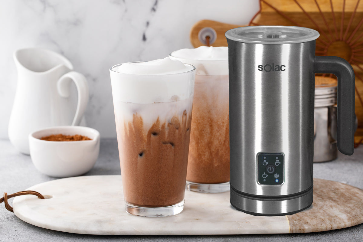 Solac Pro Foam Stainless Steel Milk Frother + Hot Chocolate Mixer (SPF