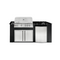 Renaissance Pro-Fit 6 ft. Pre-Fab Outdoor Kitchen Island – Black Granite Countertop with Black PVC Paneling (RCS6BBLK)