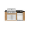 Renaissance Pro-Fit 6 ft. Pre-Fab Outdoor Kitchen Island – Black Granite Countertop with Cedar PVC Paneling (RCS6BCDR)