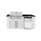 Renaissance Pro-Fit 6 ft. Pre-Fab Outdoor Kitchen Island – Black Granite Countertop with White PVC Paneling (RCS6BWHT)