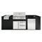 Renaissance Pro-Fit 8 ft. Pre-Fab Outdoor Kitchen Island – Black Granite Countertop with Black PVC Paneling (RCS8BBLK)