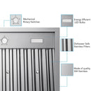 Victory Q2 30-Inch 700 CFM Insert Range Hood in Stainless Steel (Q2-30)