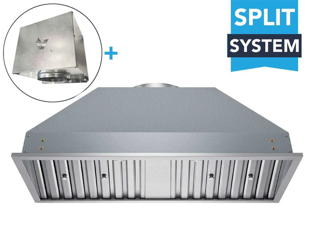 36-inch stainless steel insert range hood with front baffle filters