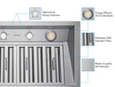 Victory Q2 42-Inch 700 CFM Insert Range Hood in Stainless Steel (Q2-42)