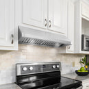 Cosmo 4-Piece Appliance Package - 36-Inch Gas Range, Under Cabinet Range Hood, Dishwasher and Refrigerator with Water Dispenser in Stainless Steel (COS-4PKG-723)