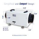 Pioneer Whole-House Commercial Grade Ductable High Performance Dehumidifier, 70-Pint Per Day, 115V (QHD070AUDH26WH)