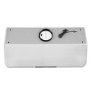 Stainless steel under-cabinet range hood with round control dial and wiring