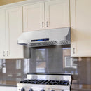 Cosmo 4-Piece Appliance Package - 36-Inch Gas Range, Under Cabinet Range Hood, Dishwasher and Refrigerator with Water Dispenser in Stainless Steel (COS-4PKG-696)