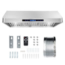 Cosmo 4-Piece Appliance Package - 36-Inch Gas Range, Under Cabinet Range Hood, Dishwasher, and Refrigerator in Stainless Steel (COS-4PKG-020)