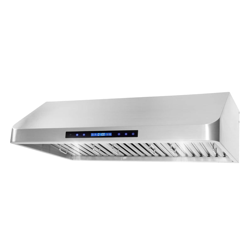 Cosmo 4-Piece Appliance Package - 36-Inch Dual Fuel Range, Under Cabinet Range Hood, Dishwasher and Refrigerator (COS-4PKG-149)