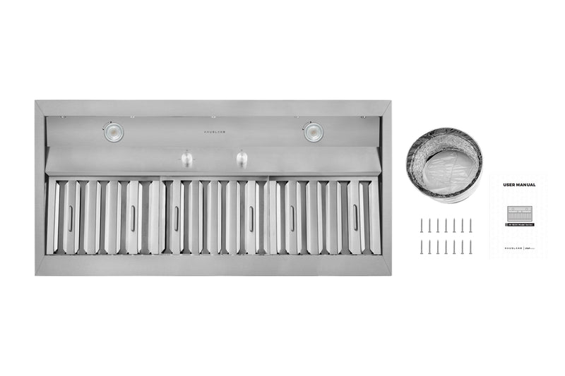 Hauslane Convertible Built-In Insert Range Hood in Stainless Steel, 18.5-Inch Deep (IN-R200)