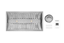 Hauslane 500 CFM Convertible Built-In Insert Range Hood in Stainless Steel, 21-Inch Deep (IN-R300)