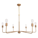 Parrot Uncle Radiant 6-Light Industrial Traditional Dimmable Chandelier