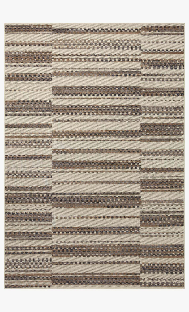 Loloi Rainier Indoor/Outdoor in Ivory and Taupe 3'11" x 5'11" Accent Rug (RAI-08)