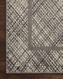 Loloi Rainier Indoor/Outdoor in Ivory and Charcoal 2' 3" x 7' 7" Runner Rug (RAI-10)