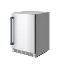 Gordon Ramsay by Thor Kitchen 24-Inch Outdoor Undercounter Beverage Cooler in Stainless Steel with Blue Trim (RBC24SSD-BLU)