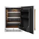 Gordon Ramsay by Thor Kitchen 24-Inch Outdoor Undercounter Beverage Cooler in Stainless with Bronze Trim (RBC24SSD-BRZ)