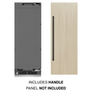 ZLINE Autograph Edition 24-Inch 12.5 Cu. Ft. Panel Ready Column Refrigerator with Graphite Gray Interior and Matte Black Accents (RBCRVZ-24-MB)